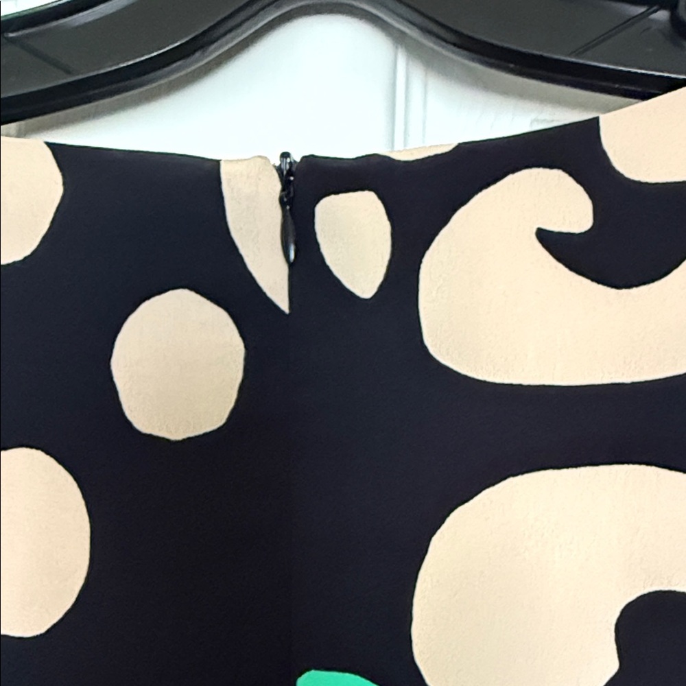 Marimekko Black & Cream Keho Pieni Maxi Dress with Green Accents 46 NEW NWT - Picture 6 of 9